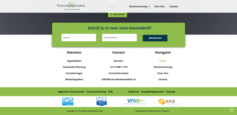 Designconcept voor financieleadviesdesk.nl