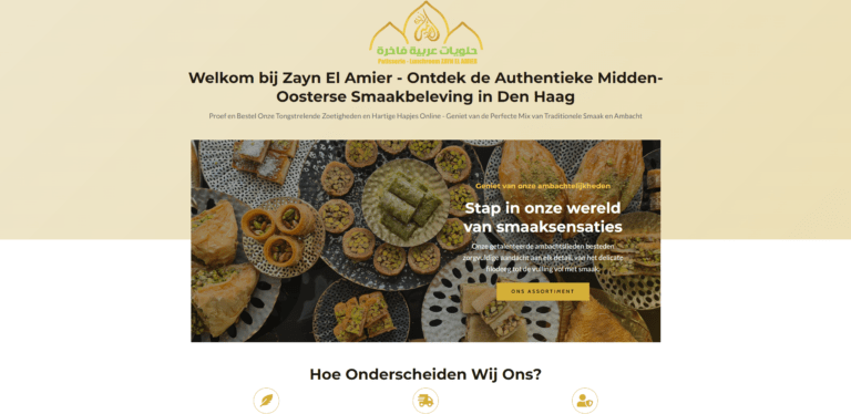 Designconcept van de webshop van Zayn El Amier
