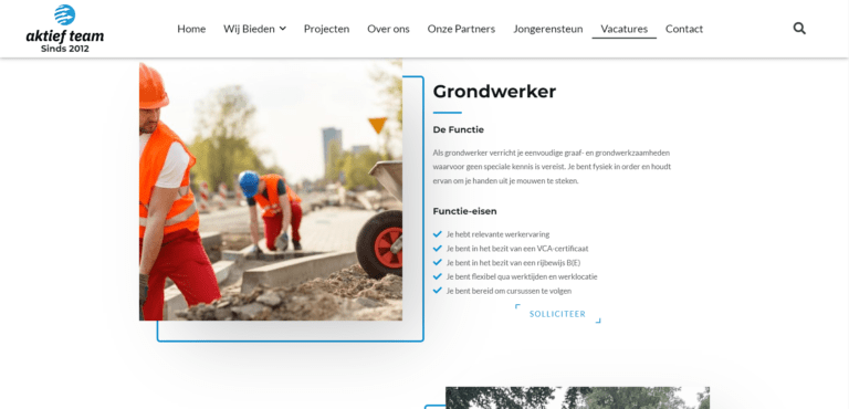 SEO en online zichtbaarheid voor Aktief Team B.V.