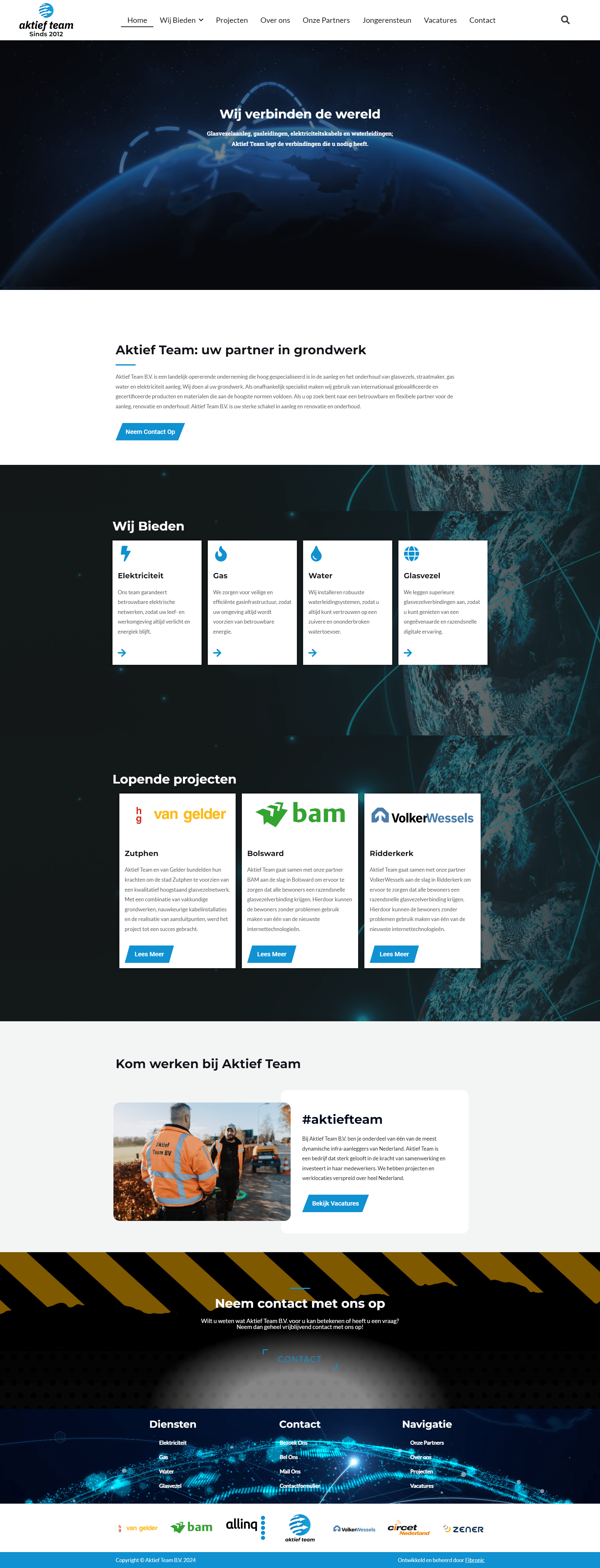 Volledige homepage van Aktief Team B.V.